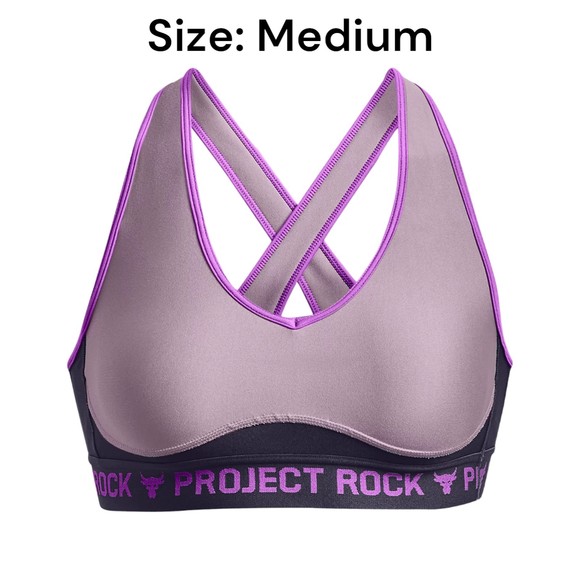 Under Armour Womens PR Crossback Bra Sports Training Fitness Gym Size: MED NWT - Picture 1 of 2